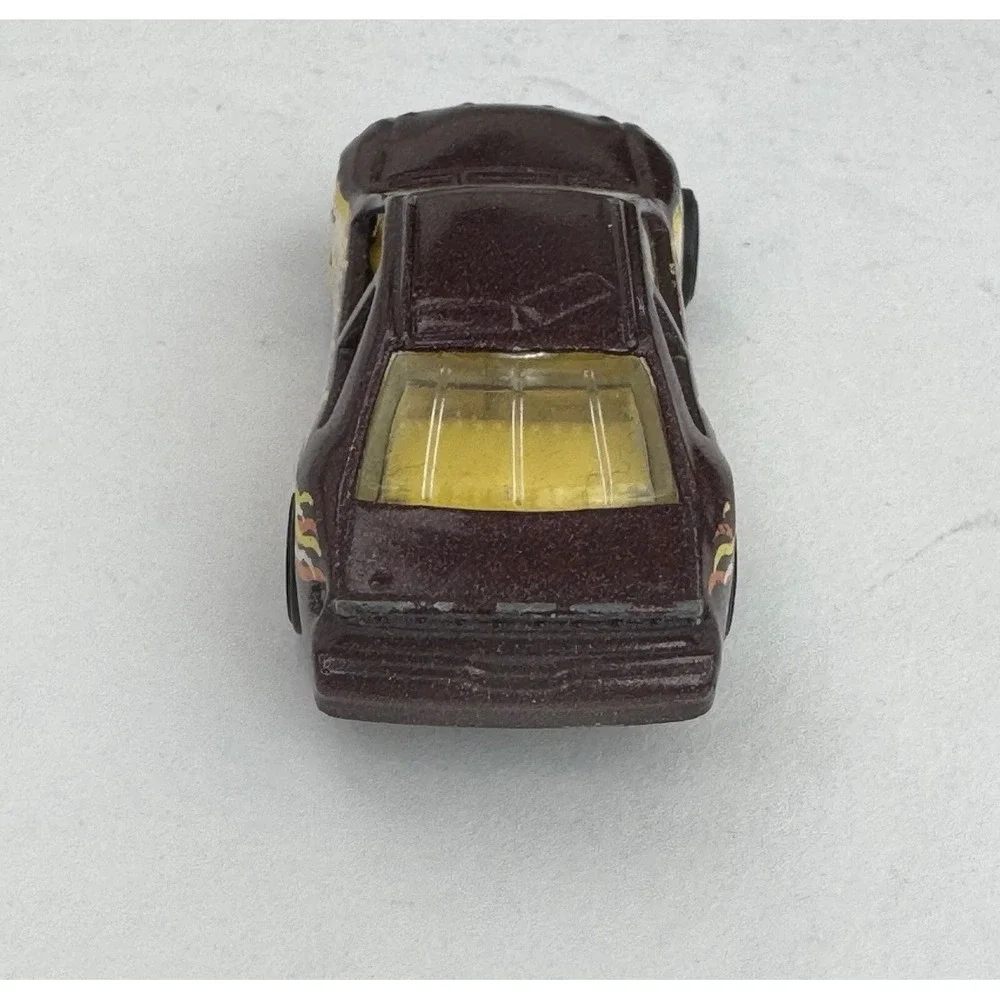 Hot Wheels 1996 T Bird Stock Car Burgundy with Side Flames Diecast Racing Toy